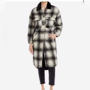 Apparis James Womens Faux Fur Lined Long Walker Coat